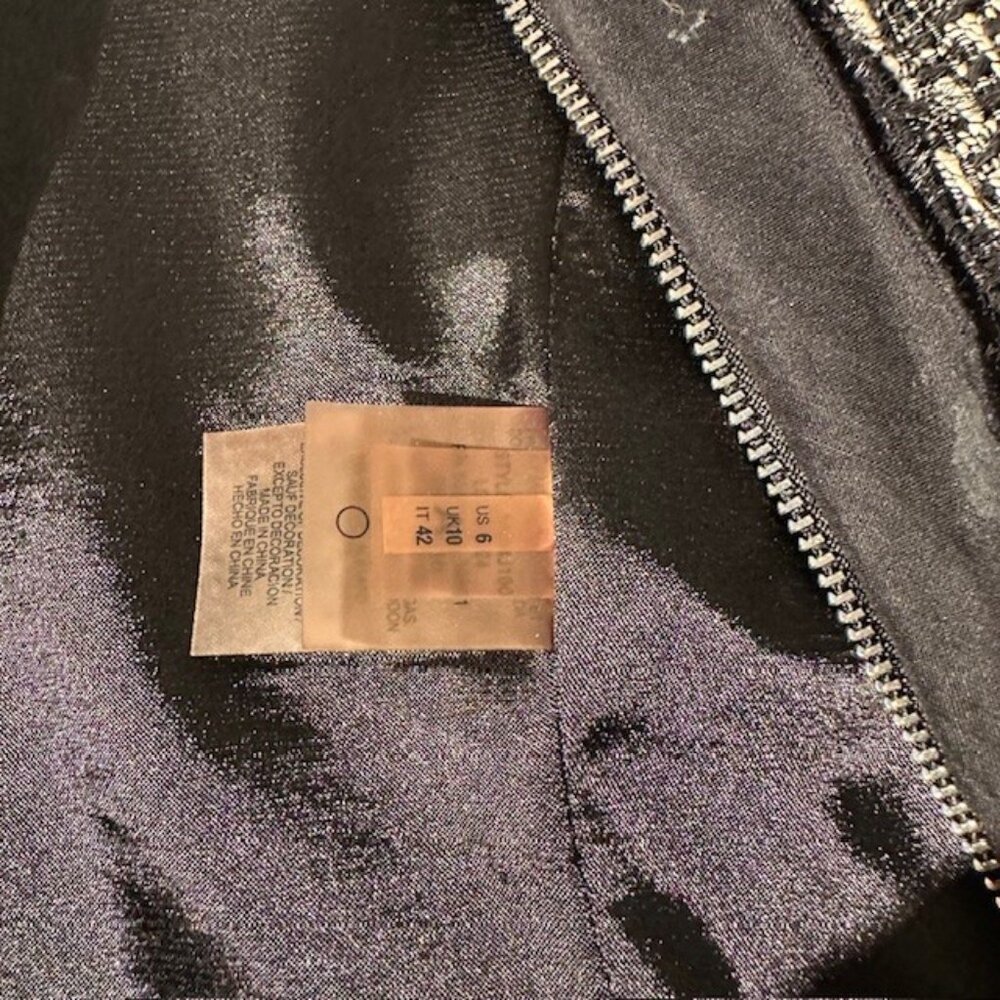 Elie Tahari Nordstrom Textured Tweed Zip‑Up Jacket Size 6 Lined $398 MSRP - Picture 4 of 11